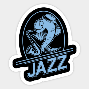 Fish Playing Snazzy Jazz Saxophone Music Sticker